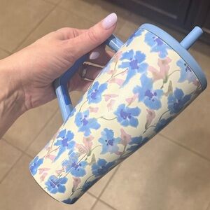 Brumate 30oz Era Blue Floral Tumbler with Straw